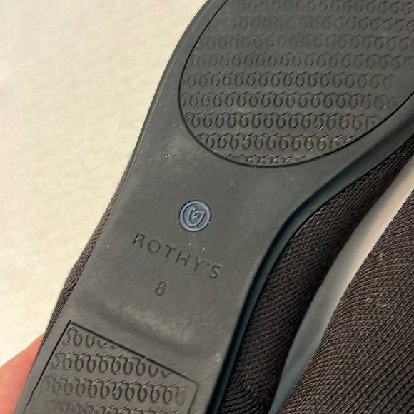 ROTHY’S THE FLAT BACK WITH BLUE TRIM ROUND TOE SLIP ON FLATS 8 - Picture 8 of 14